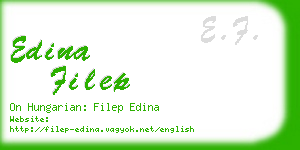 edina filep business card